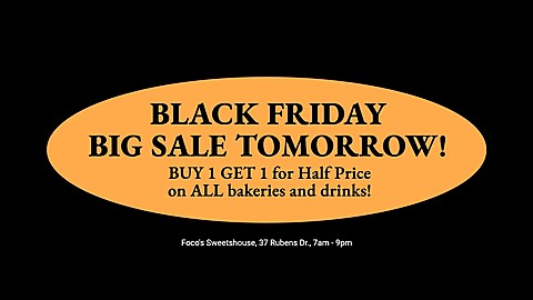 Bakery Sales on Black Friday E-commerce Banner 