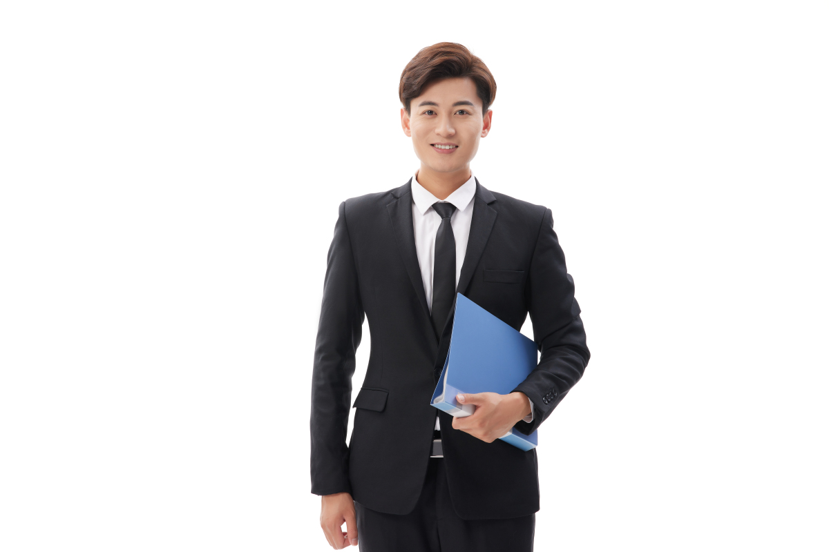 人物系列手拿文件夹的职业男性
