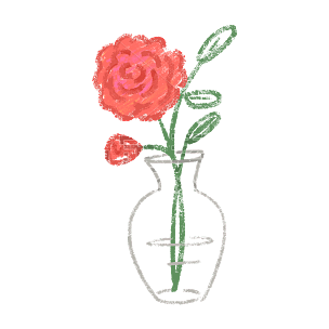 手绘-氛围花朵贴纸3-玫瑰花