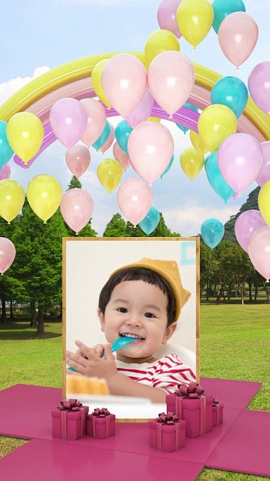 儿童节缤纷气球