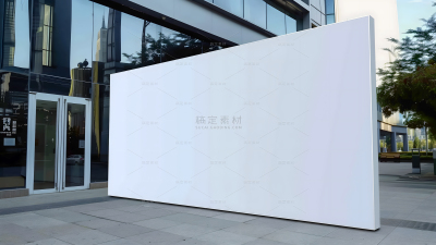 样机系列玻璃门建筑户外广告展板（td）
