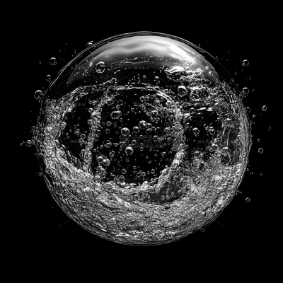 特效系列水分子冒泡元素