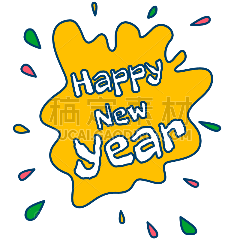 New Year Sticker