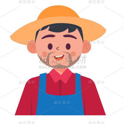 ICON-人物头像职业元素-农民
