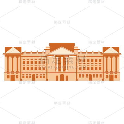 手绘-留学国家景点贴纸