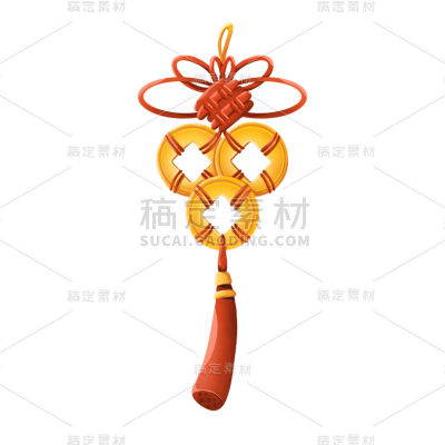 手绘-中国结元素装饰贴纸29