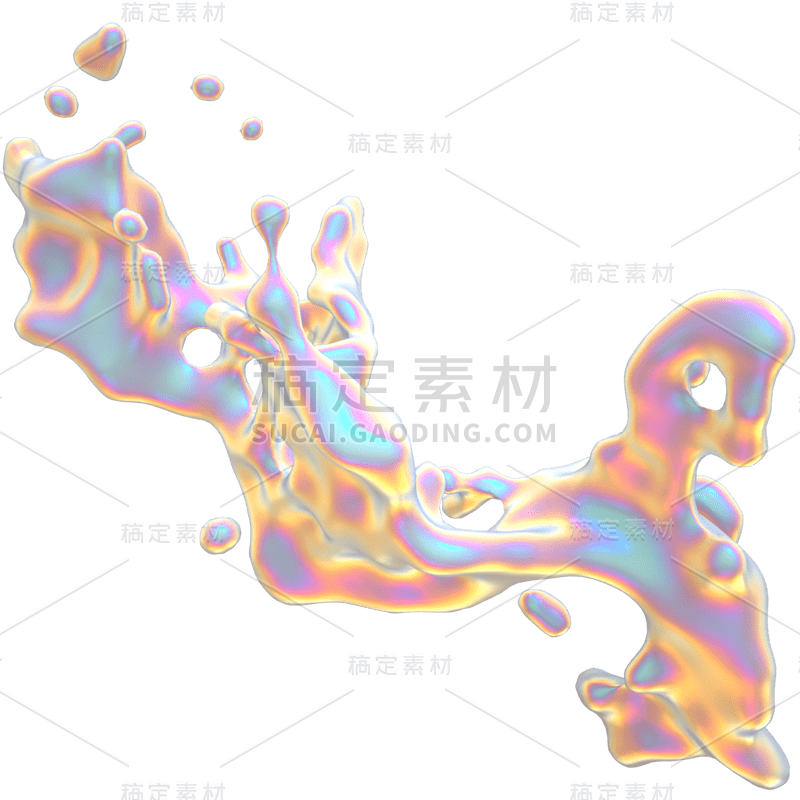 3D-酸性风液体贴纸1