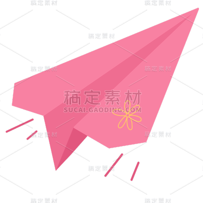 手绘-儿童节趣味装饰-纸飞机