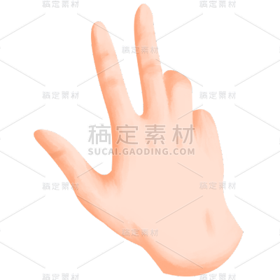 手绘-点击手势元素贴纸6