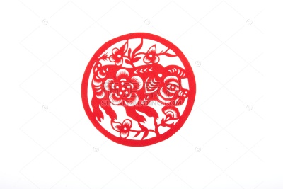春节系列写实风剪纸窗花