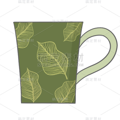手绘-杯子元素家居生活贴纸7