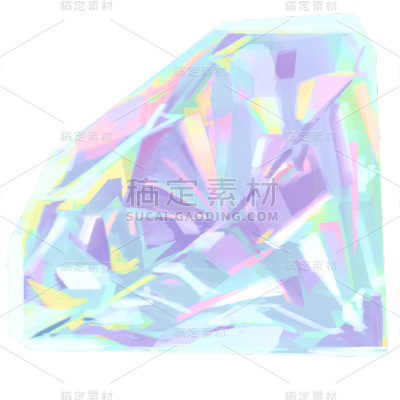 手绘3D彩色钻石