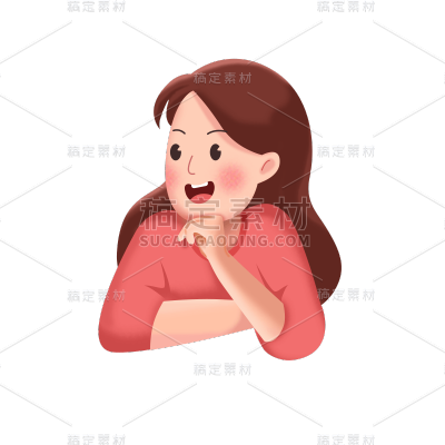 手绘风-六一儿童节元素-妈妈