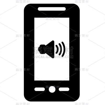 手绘-互联网icon-手机声音
