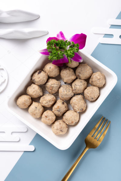 美食系列实景火锅食材香菇丸