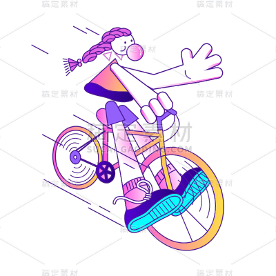 手绘-时尚人物贴纸