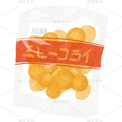 清新手绘卡通糖果零食贴纸