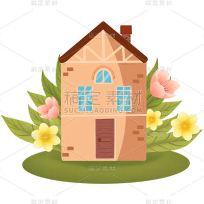 手绘-花屋元素
