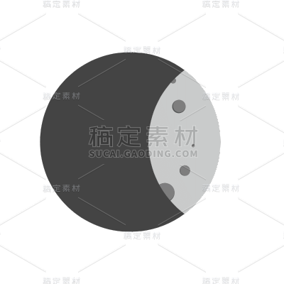 扁平-月食天文元素贴纸-SVG5