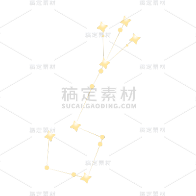 手绘-十二星座天文贴纸-SVG-天蝎座