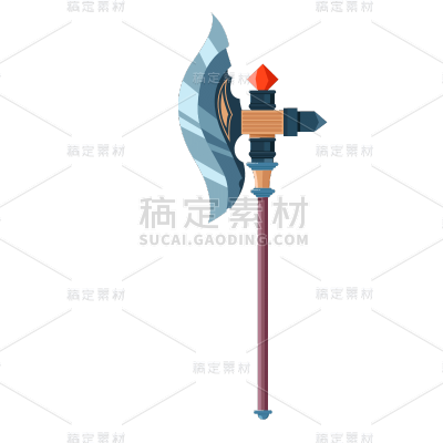 扁平插画-索击类暗器元素贴纸