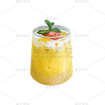 手绘-中式饮品贴纸3