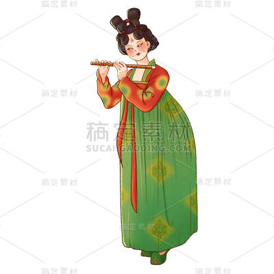中国风-仕女形象人物插画5