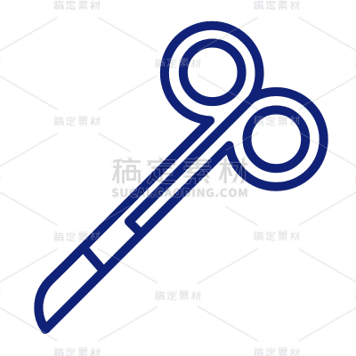 ICON-矢量简约医疗图标-手术剪刀