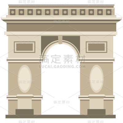 扁平-欧洲建筑创意贴纸