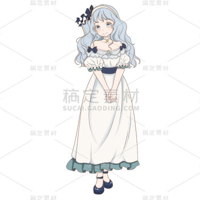 手绘小女孩洛丽塔人物9