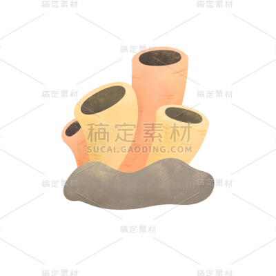 手绘-水草贴纸