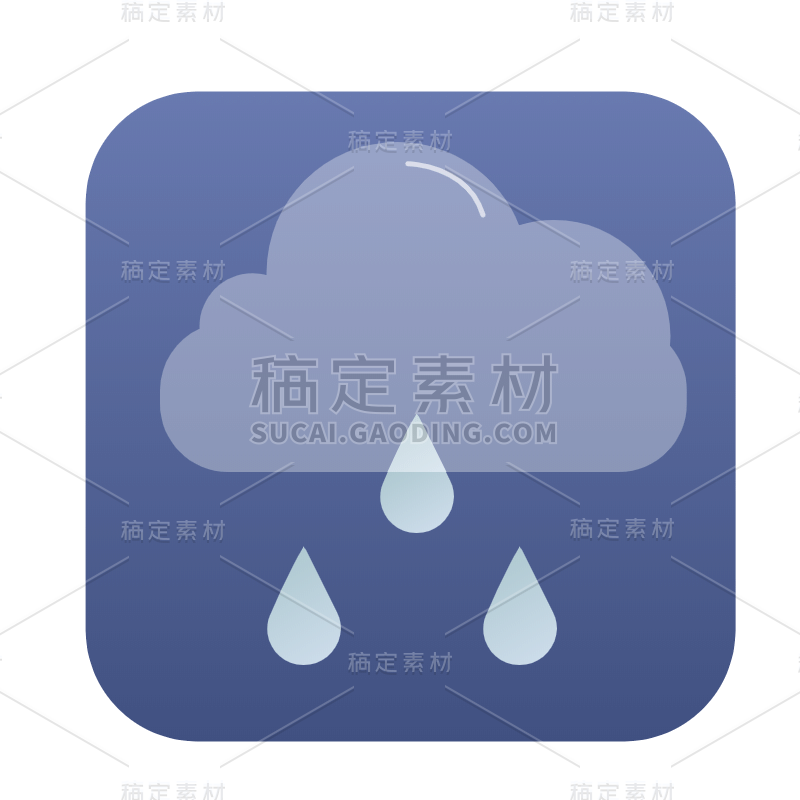 ICON-扁平天气icon-雨