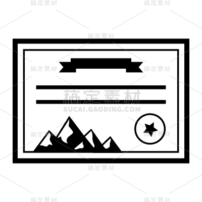 icon-雪山元素-邮票
