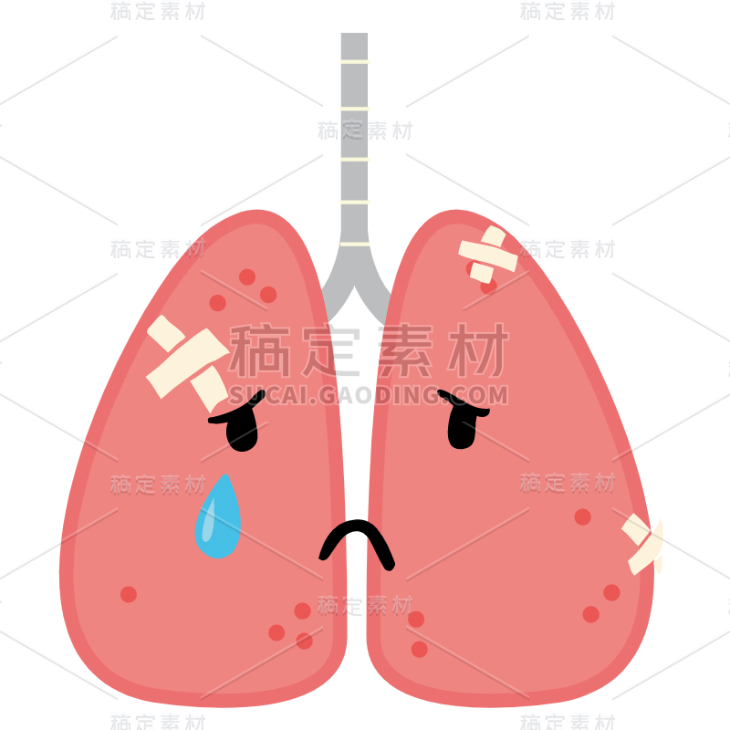 肺结核医疗元素贴纸-SVG1