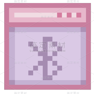 ICON-蒸汽波像素APP图标-蓝牙