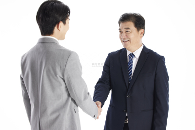人物系列写实商务合作握手