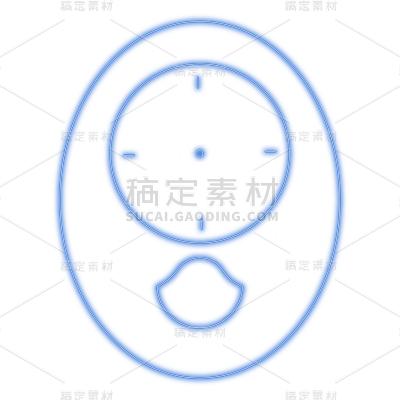 霓虹灯风钟表家居生活贴纸5