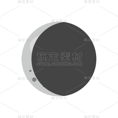 扁平-月食天文元素贴纸-SVG7