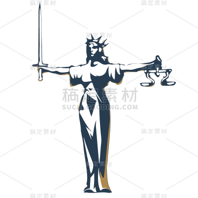 正义女神朱斯提提亚人物插画-SVG9