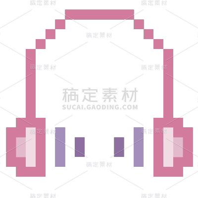 ICON-蒸汽波像素APP图标-音乐