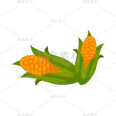 手绘-感恩节美食元素-玉米
