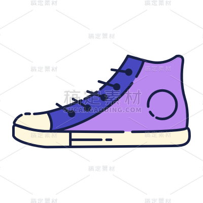 手绘紫色鞋子MBE风icon