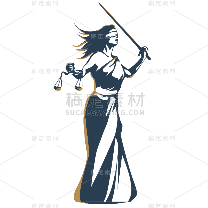 正义女神朱斯提提亚人物插画-SVG10