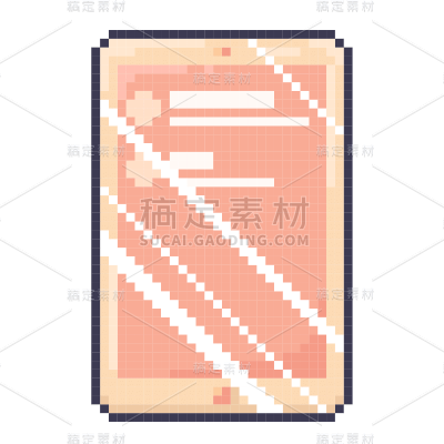 手绘-互联网像素风贴纸svg-平板