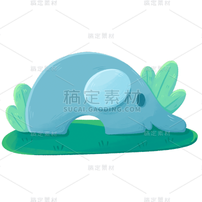 手绘风-卡通儿童元素-大象