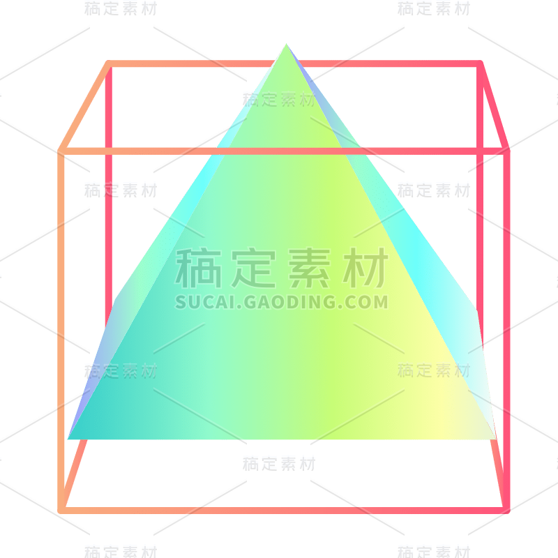 3D-渐变立体几何贴纸SVG-1