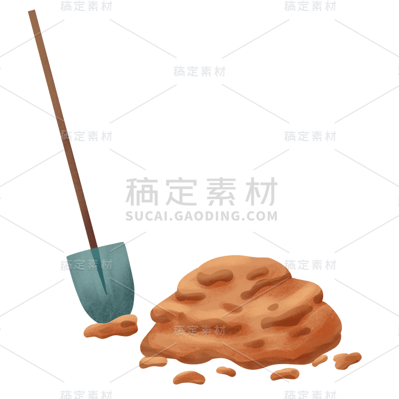 手绘风-工具贴纸-铲子