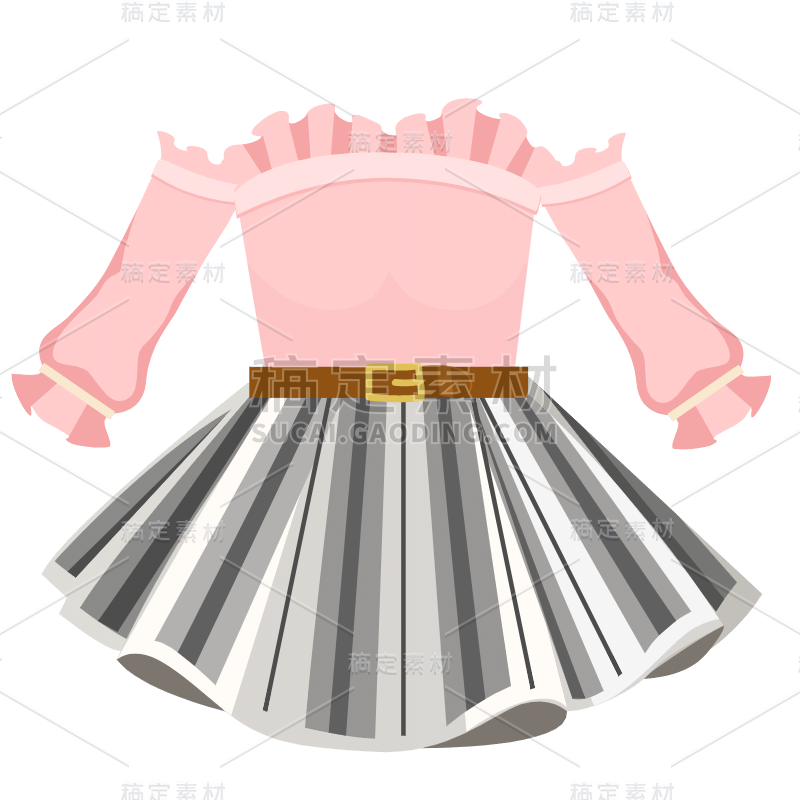 粉色清新少女连衣裙