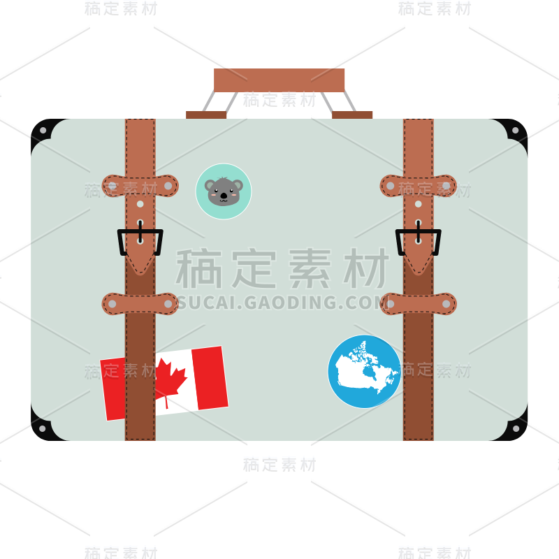 SVG-留学国家旅行箱贴纸