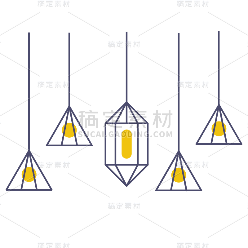 扁平-家居生活-SVG-电灯3